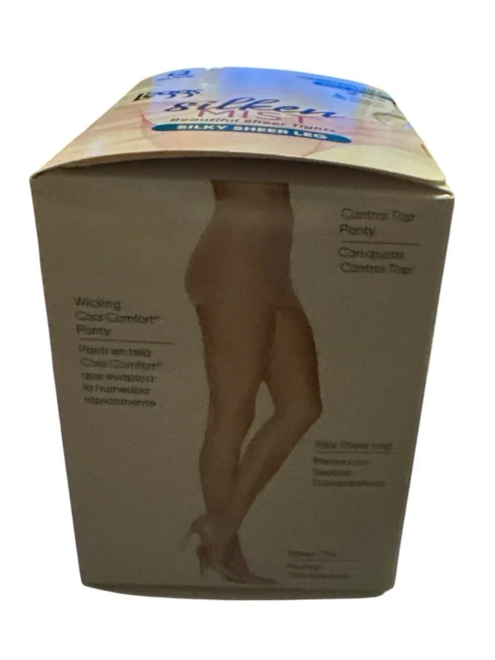 Leggs Silken Mist Silky Sheer Control Top Pantyhose Sun Beige 2 Pair Size Q